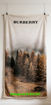 Burberry Misty Mountain Forest Flannel Sofa Throw Blanket B193